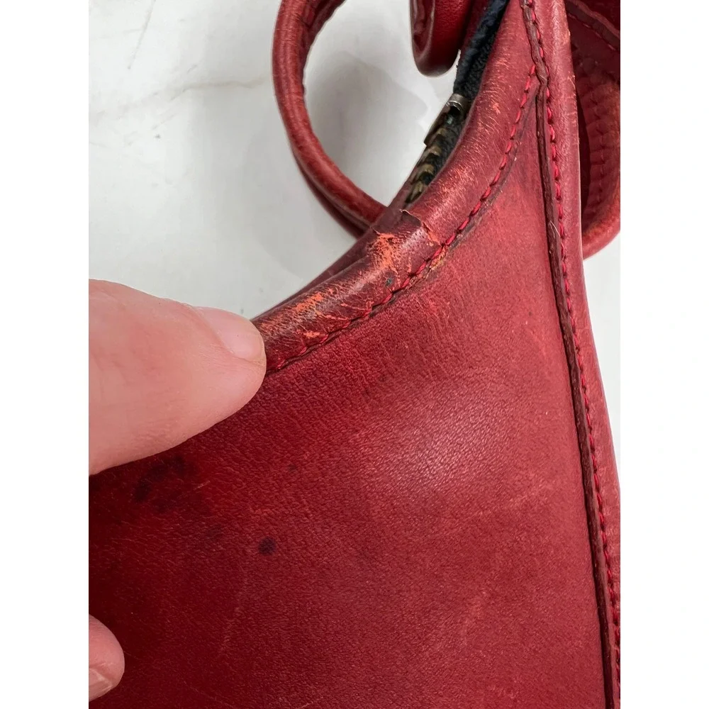 Vintage Coach 9950 Janice Legacy Shoulder Bag Red Leather